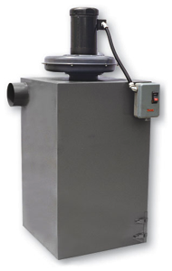Dust collector unit for heavy-duty applications. Use with 20" abrasive saws and 8" belt sanders